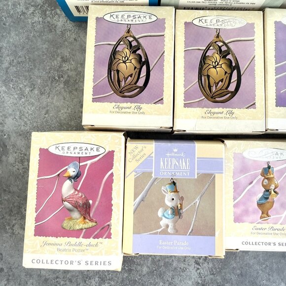 Hallmark SPRING & EASTER Ornament Lot Of 13 Easter Parade Egg Bunny Lily Dream - Picture 4 of 6